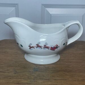 Pfaltzgraff Festive Santa Gravy Boat